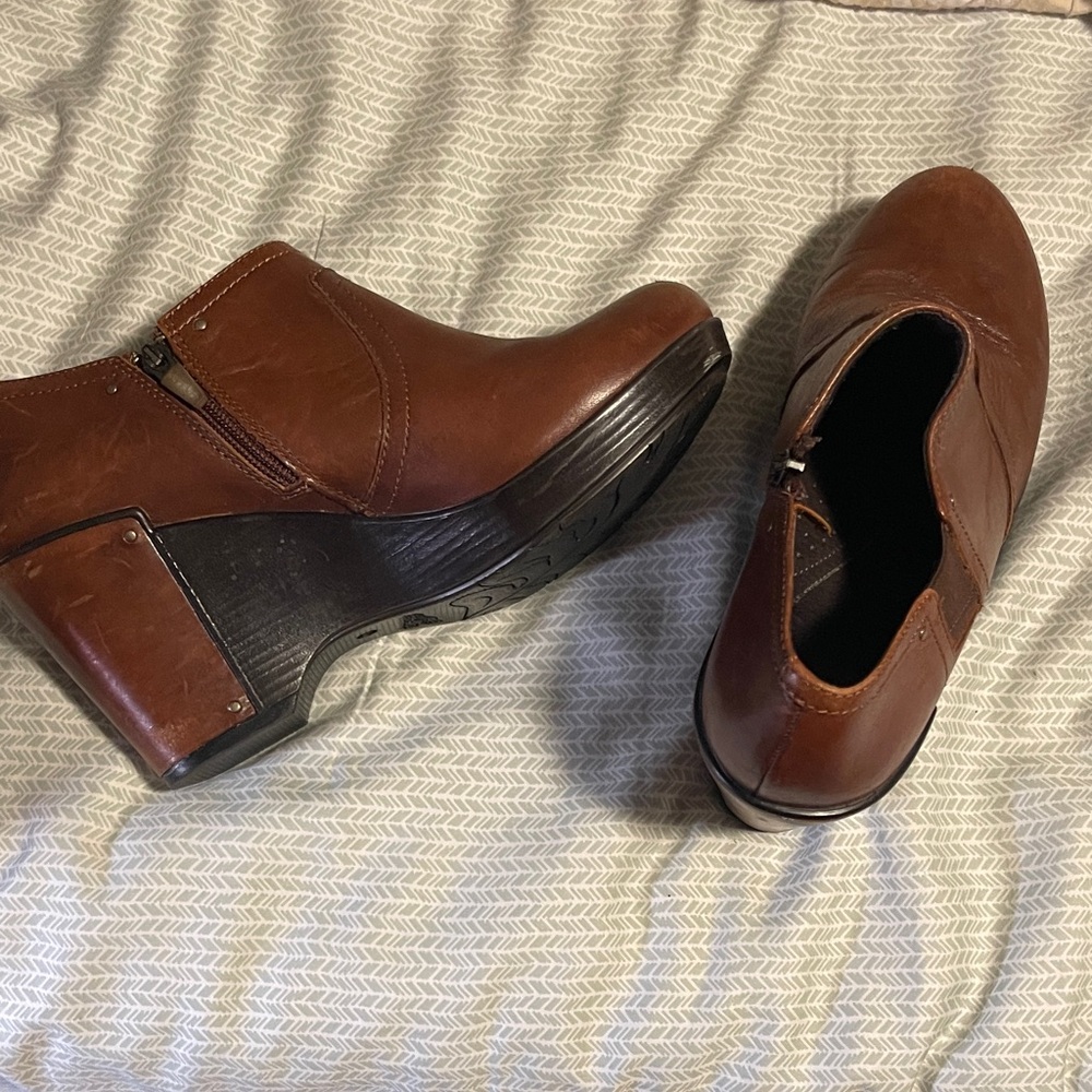 Brown Leather Ankle Boots